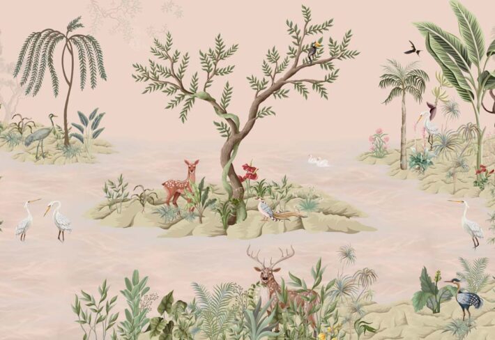 Serenya, Blush of the Forest Heart Wallpaper Mural