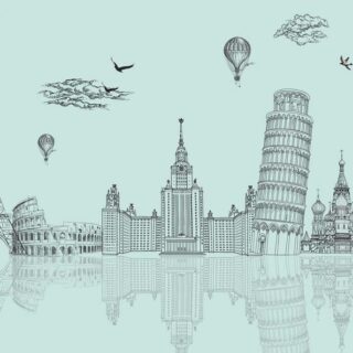 Aurelia, Urban Green Global Landmarks Wallpaper Mural