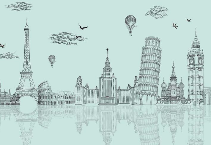 Aurelia, Urban Green Global Landmarks Wallpaper Mural