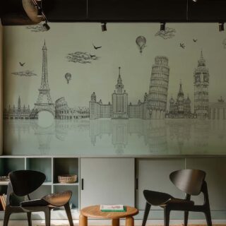 Aurelia, Urban Green Global Landmarks Wallpaper Mural mockup