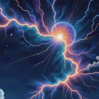 Zenthra, Cosmic Thunder Realm Wallpaper