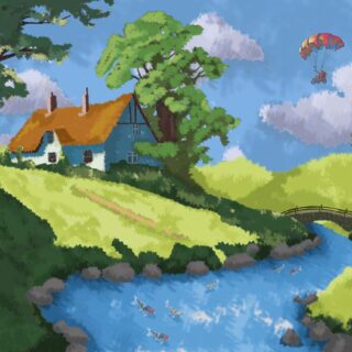 Skyscape Valley, A Peaceful Countryside Story Wallpaper