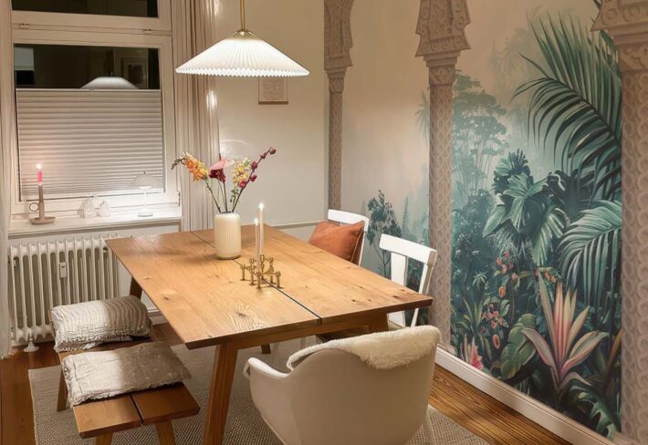 Mystic Garden Arches Wallpaper Mural mockup