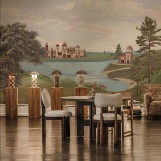 Lumara, Elegant Romantic Landscape Wallpaper Mural mockup