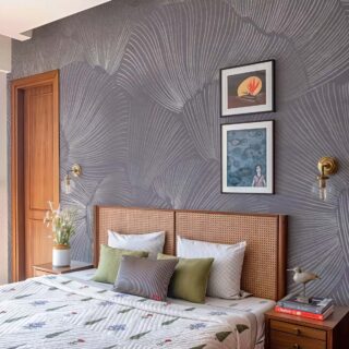 Aerisca, Silver Petal Drift Wallpaper Mural mockup