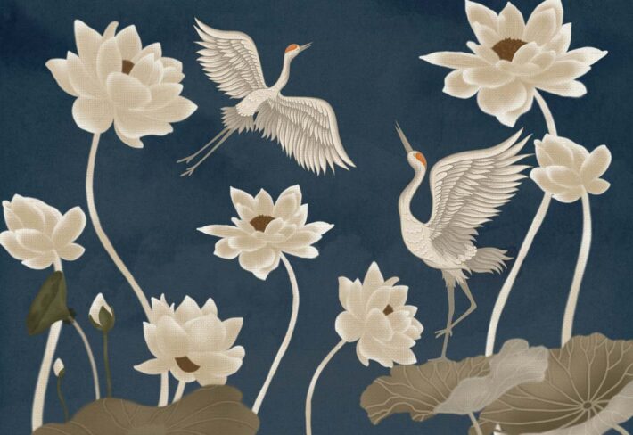 Waltz, Wild Bloom Whispering Wings Wallpaper Mural
