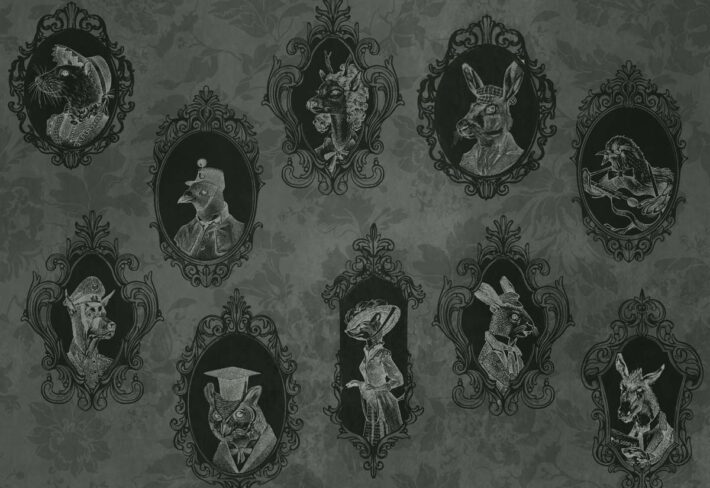 Wild Still, Anthro-Elegance Wallpaper Mural
