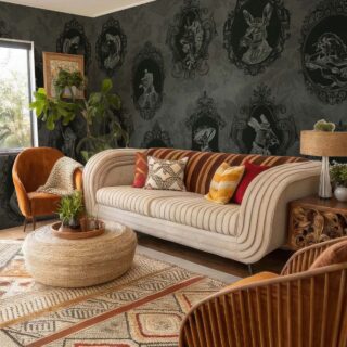Wild Still, Anthro-Elegance Wallpaper Mural mockup