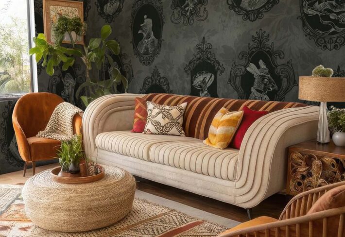 Wild Still, Anthro-Elegance Wallpaper Mural mockup