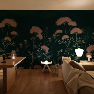 Velora, Nocturnal Bloom Wallpaper Mural mockup