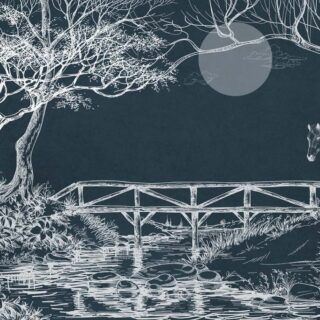 Monochromatic Landscape, Twilight Path Wallpaper Mural