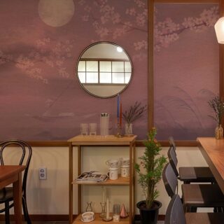 Sakura Drift, Wabi Sabi Water Whisper Mural