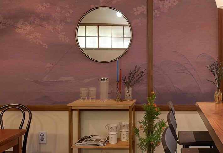 Sakura Drift, Wabi Sabi Water Whisper Mural
