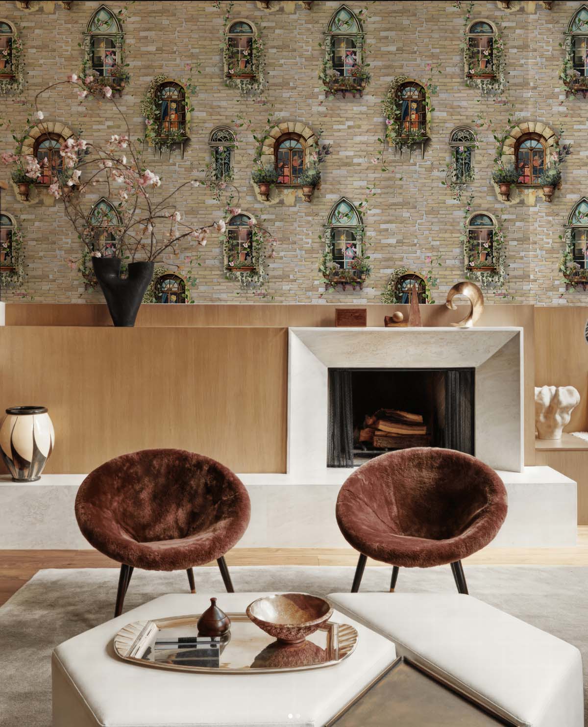 Whispering Windows, Tales on the Wall Wallpaper mockup