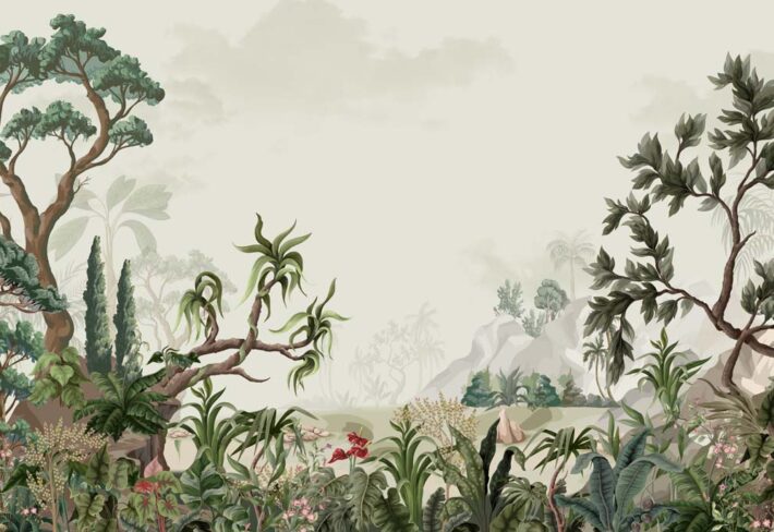 Verdant Echoes, A Whispering Forest Dream Wallpaper Mural