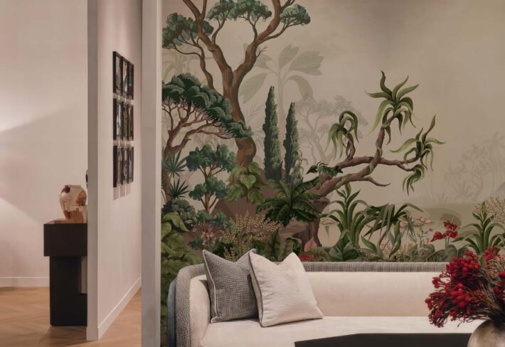 Verdant Echoes, A Whispering Forest Dream Wallpaper Mural mockup