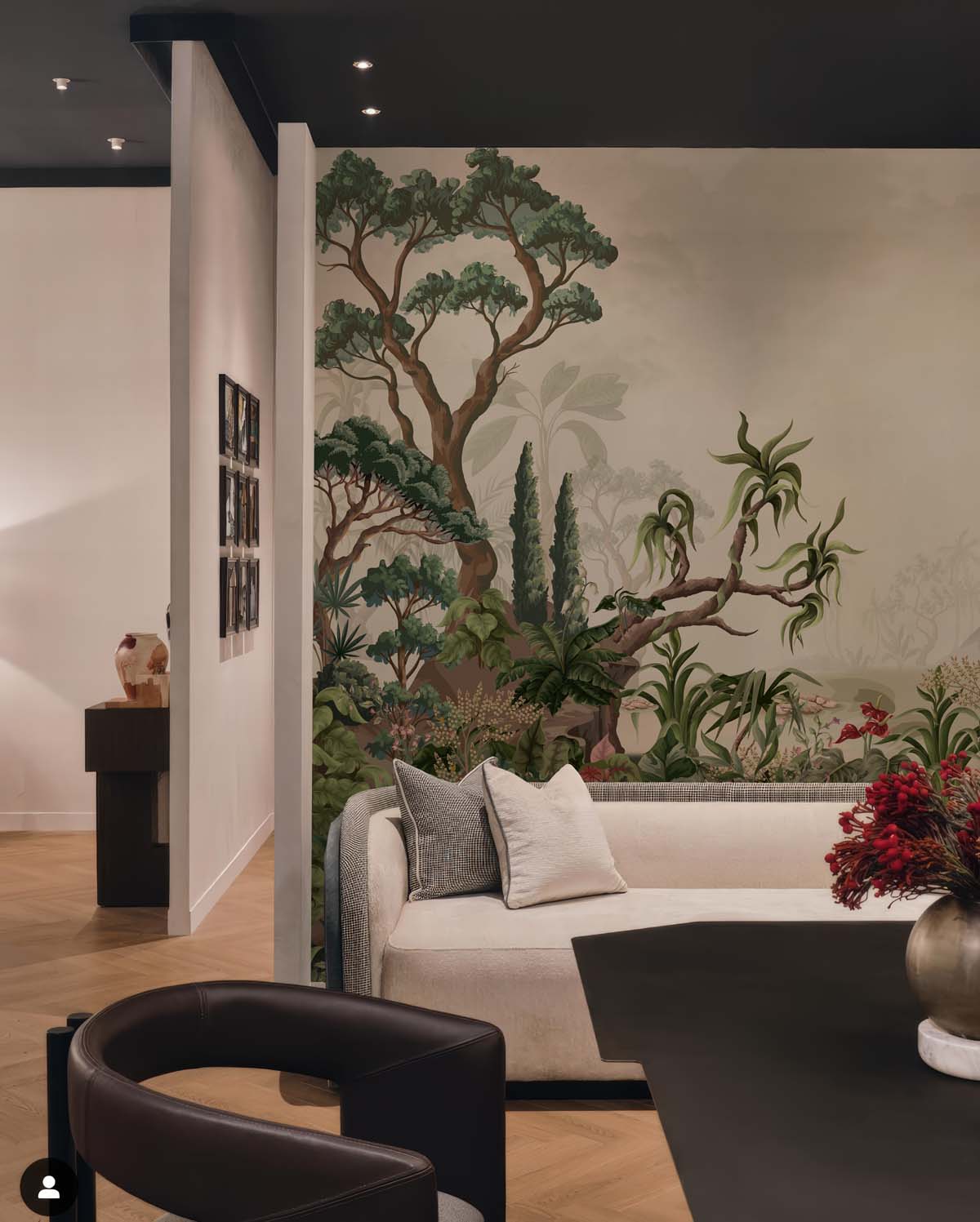 Verdant Echoes, A Whispering Forest Dream Wallpaper Mural mockup