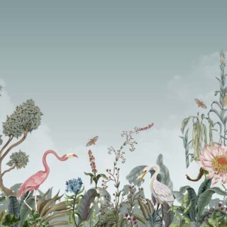 Tropique Muse, Mint Green Wallpaper Mural