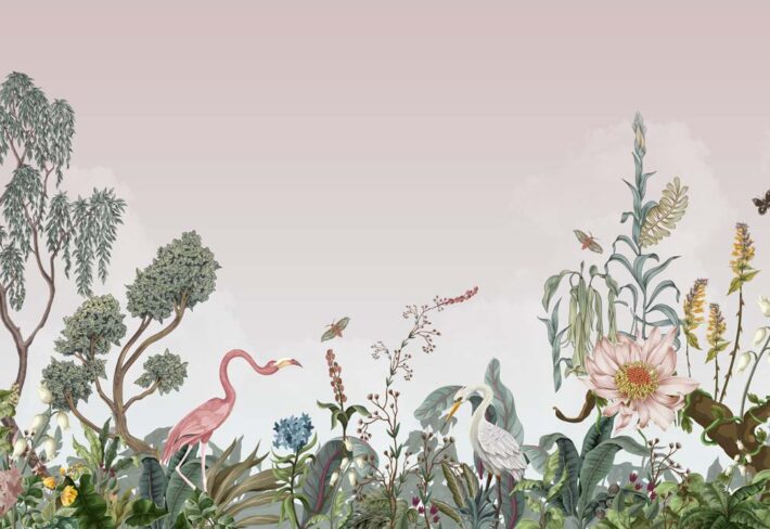 Tropique Muse, Pink Blush Wallpaper Mural
