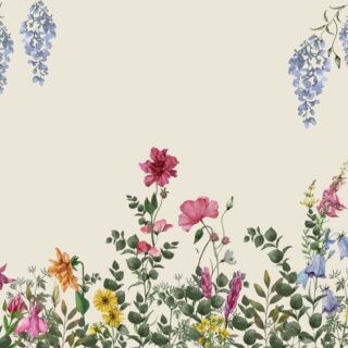 Tropicana, Light Cream Floral Tropics Wallpaper Mural