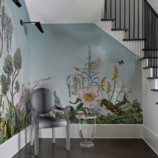 Tropique Muse, Mint Green Wallpaper Mural mockup