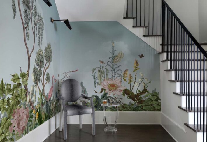 Tropique Muse, Mint Green Wallpaper Mural mockup