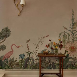 Tropique Muse, Pink Blush Wallpaper Mural mockup