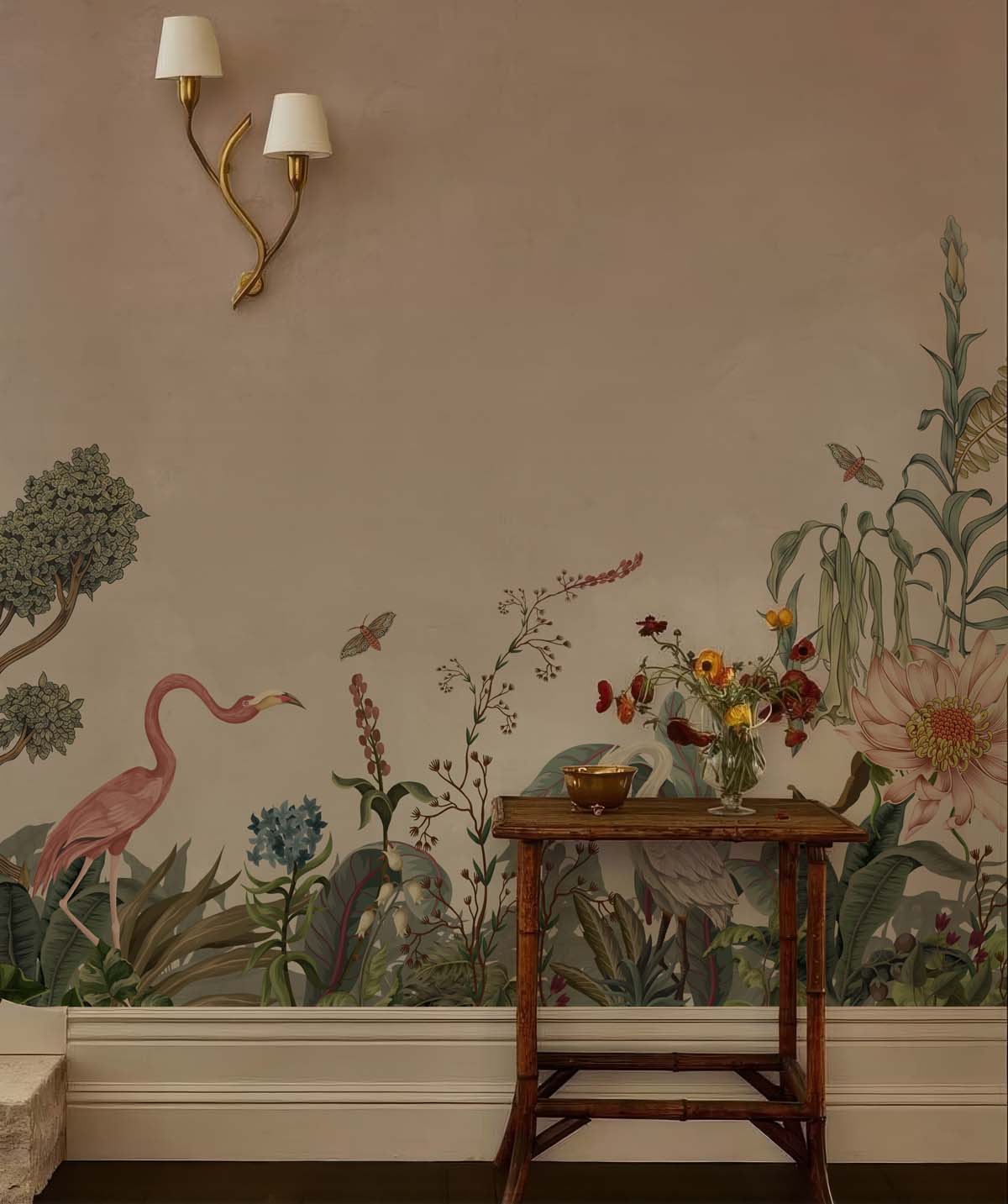 Tropique Muse, Pink Blush Wallpaper Mural mockup