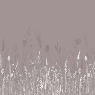 Sepia Bloom, Stillness in the Wild Grasses Wallpaper Mural