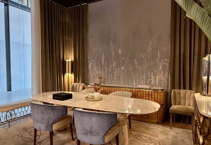 Sepia Bloom, Stillness in the Wild Grasses Wallpaper Mural mockup