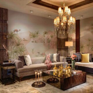 Sahara Whispers, Blush Palace Vista Wallpaper Mural mockup