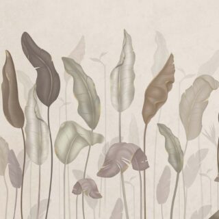 Muted Botanica, Minimal Elegance Wallpaper Mural