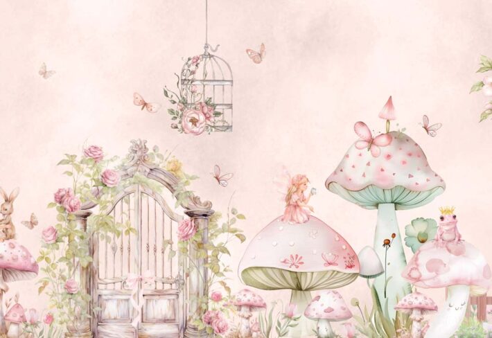 Magical Fairyland, Soft Pastel Wonderland Wallpaper Mural