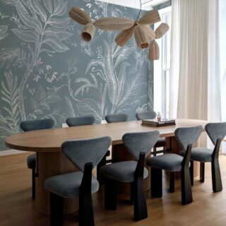 Hummingbird Haven, Beautiful Botanical Breeze Wallpaper Mural mockup