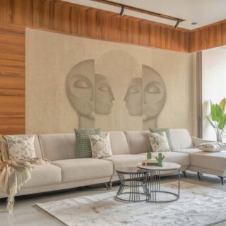 Echoes Within, Faces of the Unseen Wallpaper Mural mockup