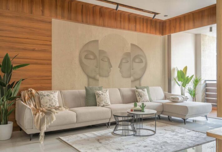 Echoes Within, Faces of the Unseen Wallpaper Mural mockup