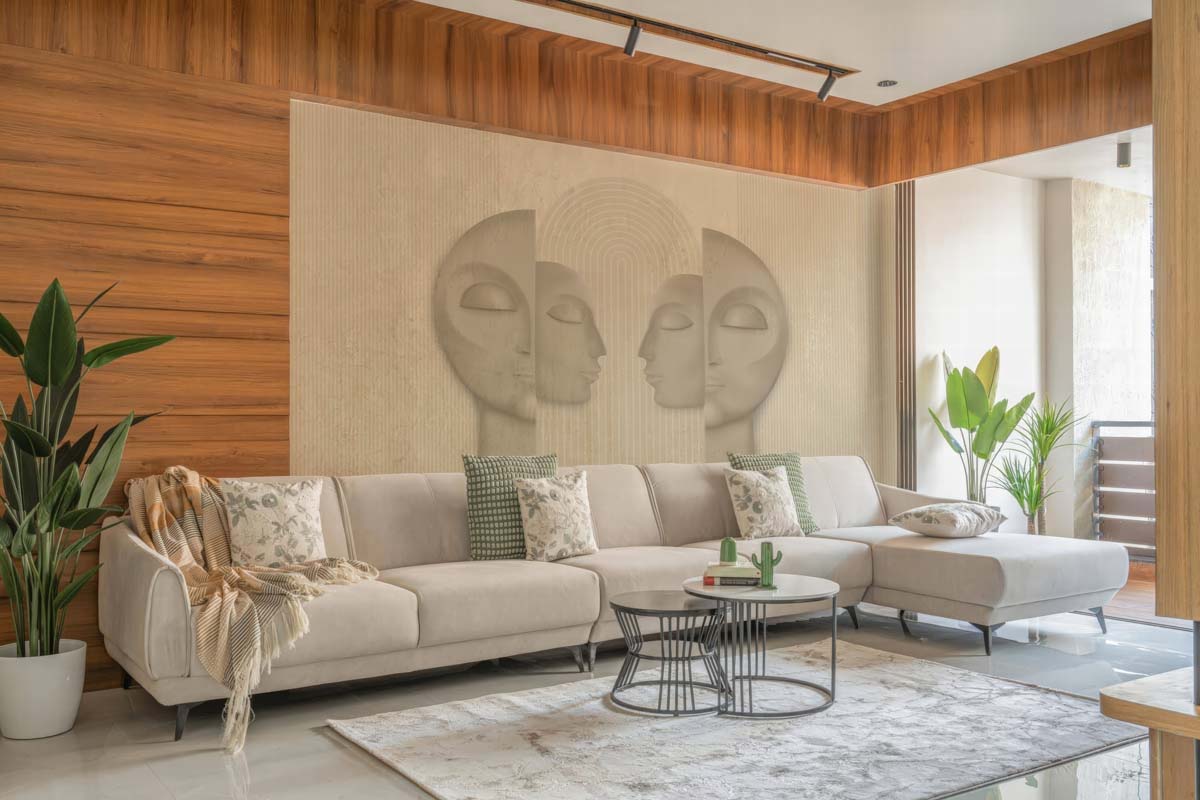 Echoes Within, Faces of the Unseen Wallpaper Mural mockup