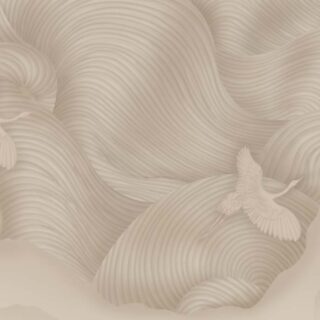 Feathered Drift, Aerial Silence Wallpaper Mural