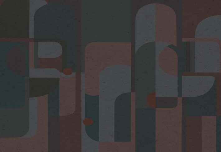 Fragmented Muse, Dreaming Shapes in a Quiet Cosmos Wallpaper Mural