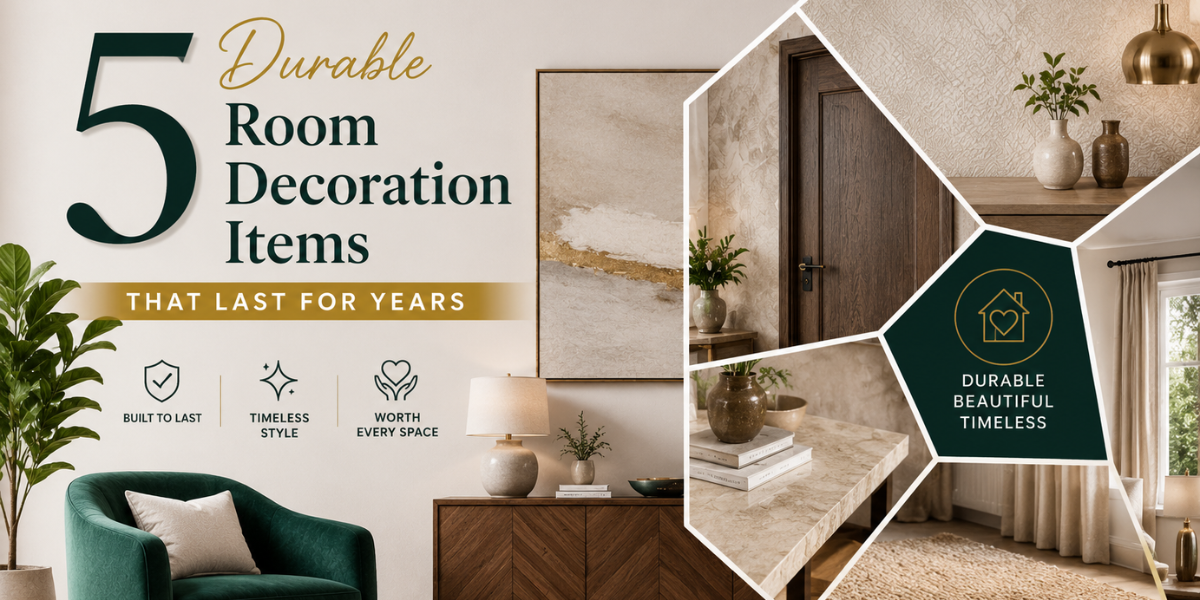 Modern luxury living room featuring durable home decor items, elegant furniture, textured walls, wooden accents, and timeless interior styling.